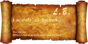 Laczházi Bajnok névjegykártya